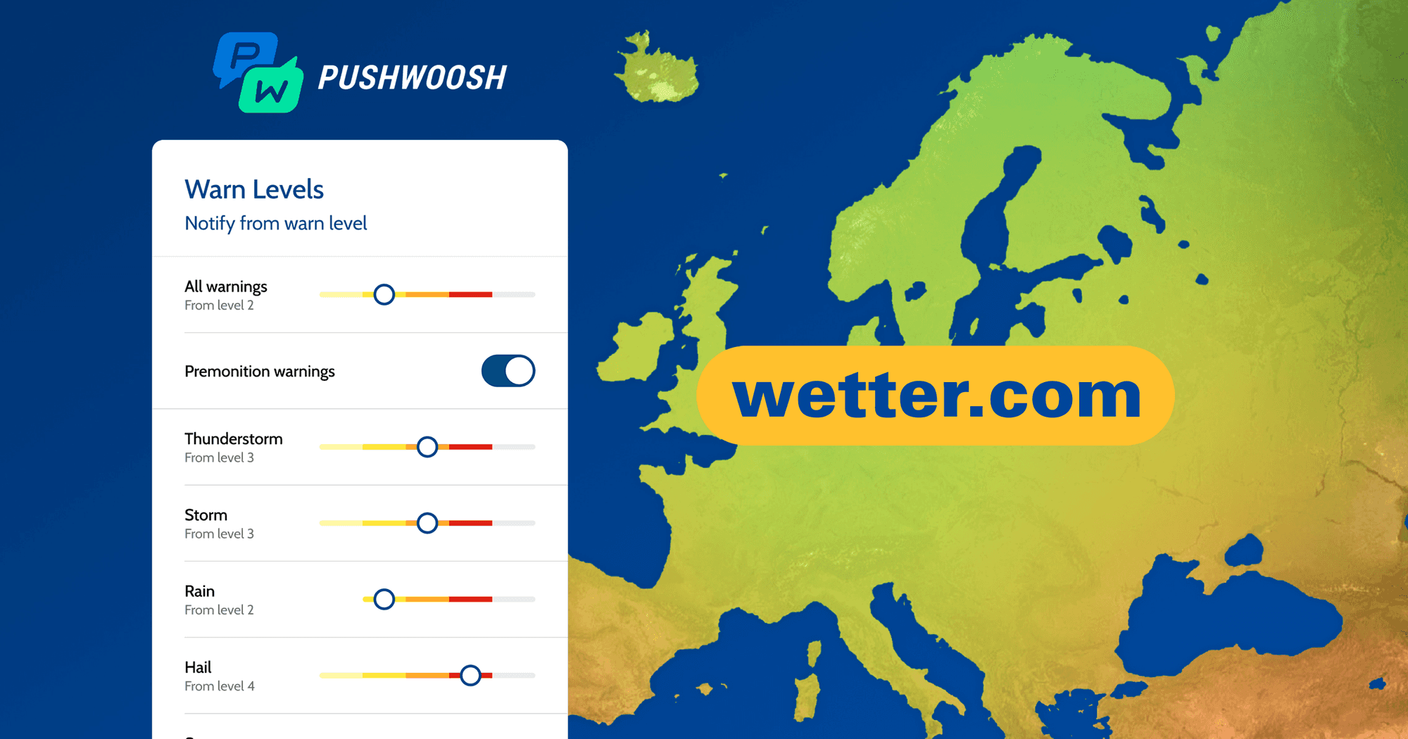 Wetter.com sends highly relevant and timely weather alerts to its users