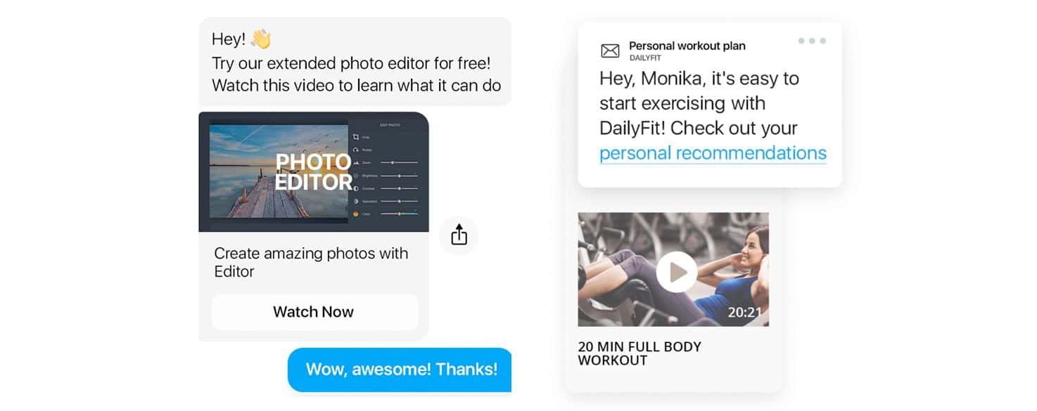 Behavior-based marketing messages across the channels