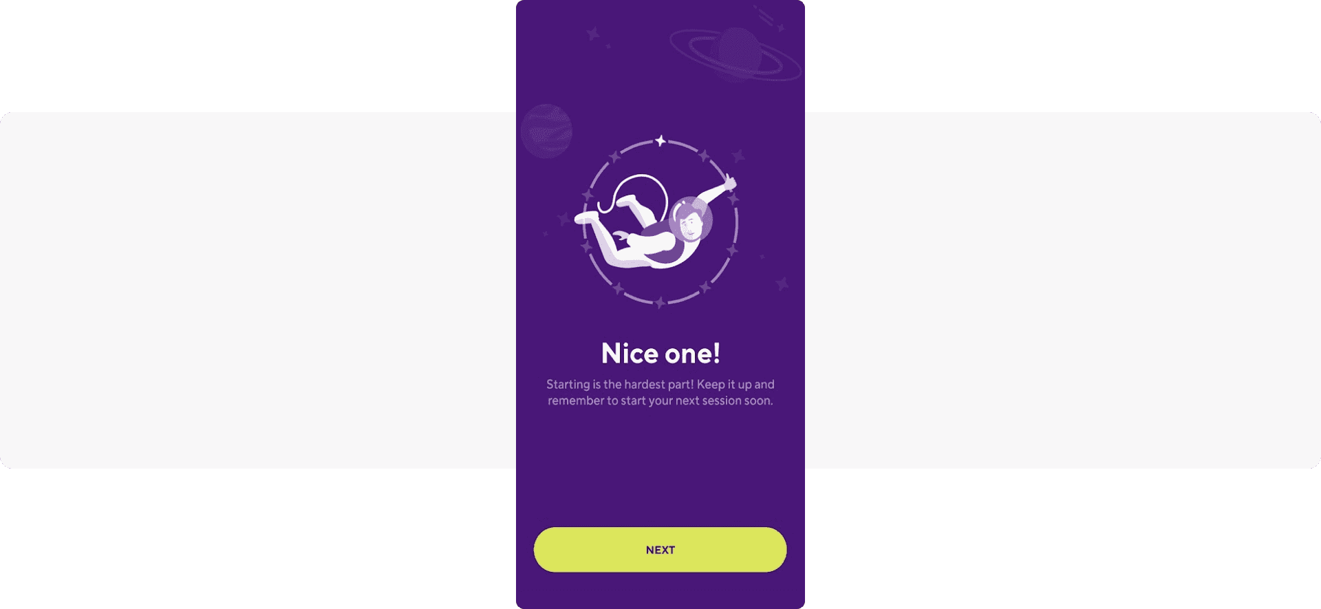 Post-activation in-app message