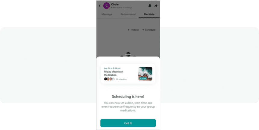 In-app new feature announcement example Pushwoosh