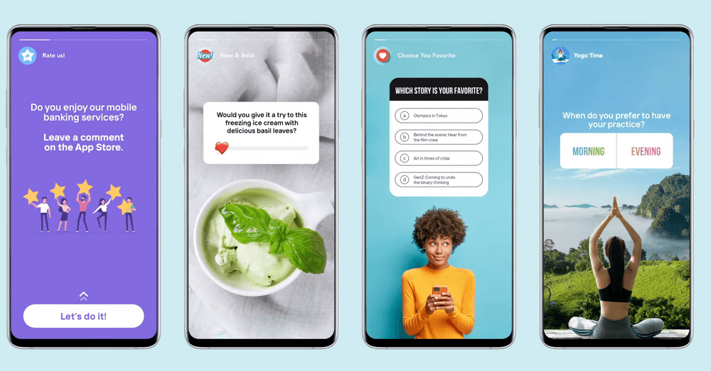 In-app stories example