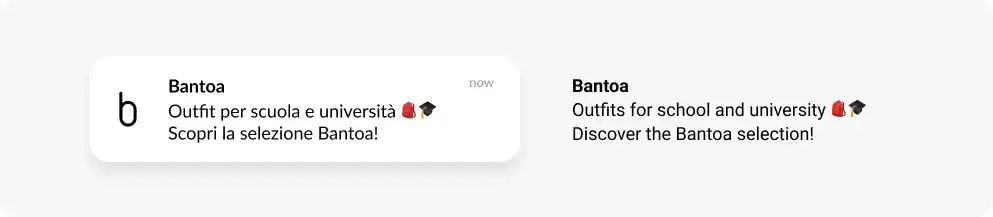 personalized recommendation push notification example