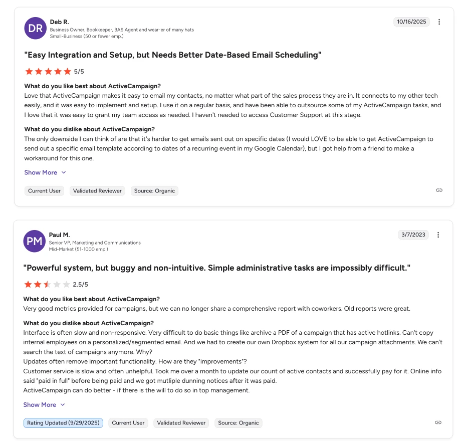 ActiveCampaign email automation software