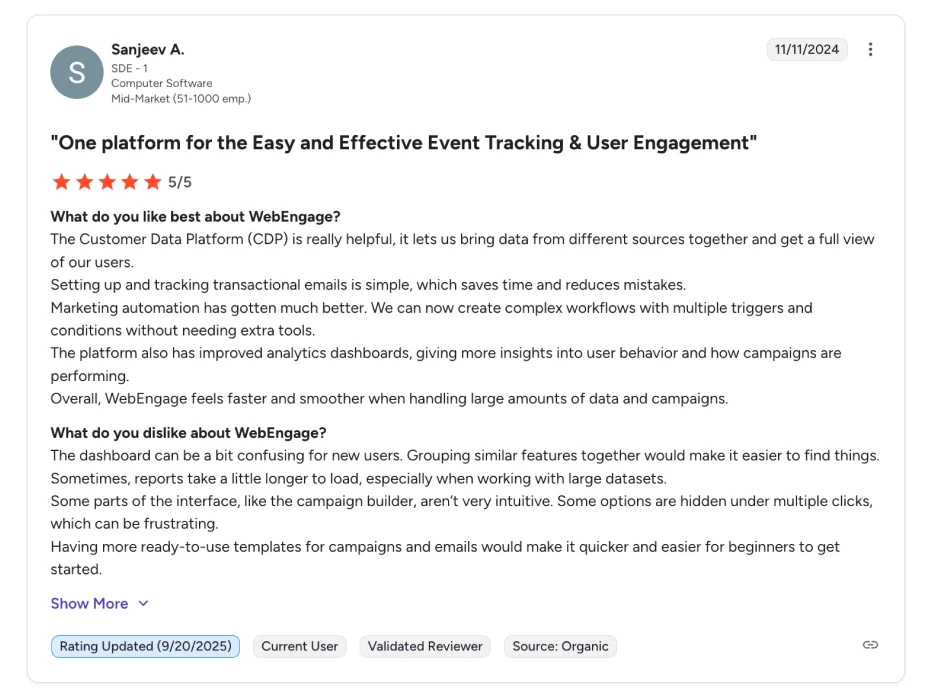 webengage email automation software